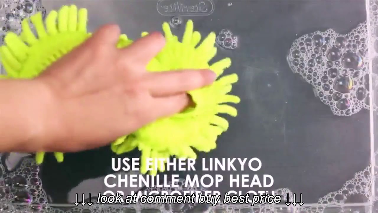 DR FUSSY Replacement Spin Mop Microfiber Mop Heads & Scrub Brush