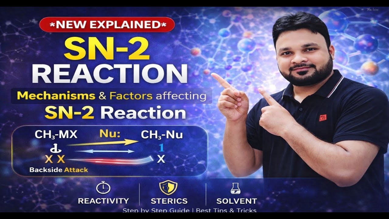 SN-2 Reaction Explained | Mechanism & Factors Affecting SN2 Reaction | Organic Chemistry | NEET JEE
