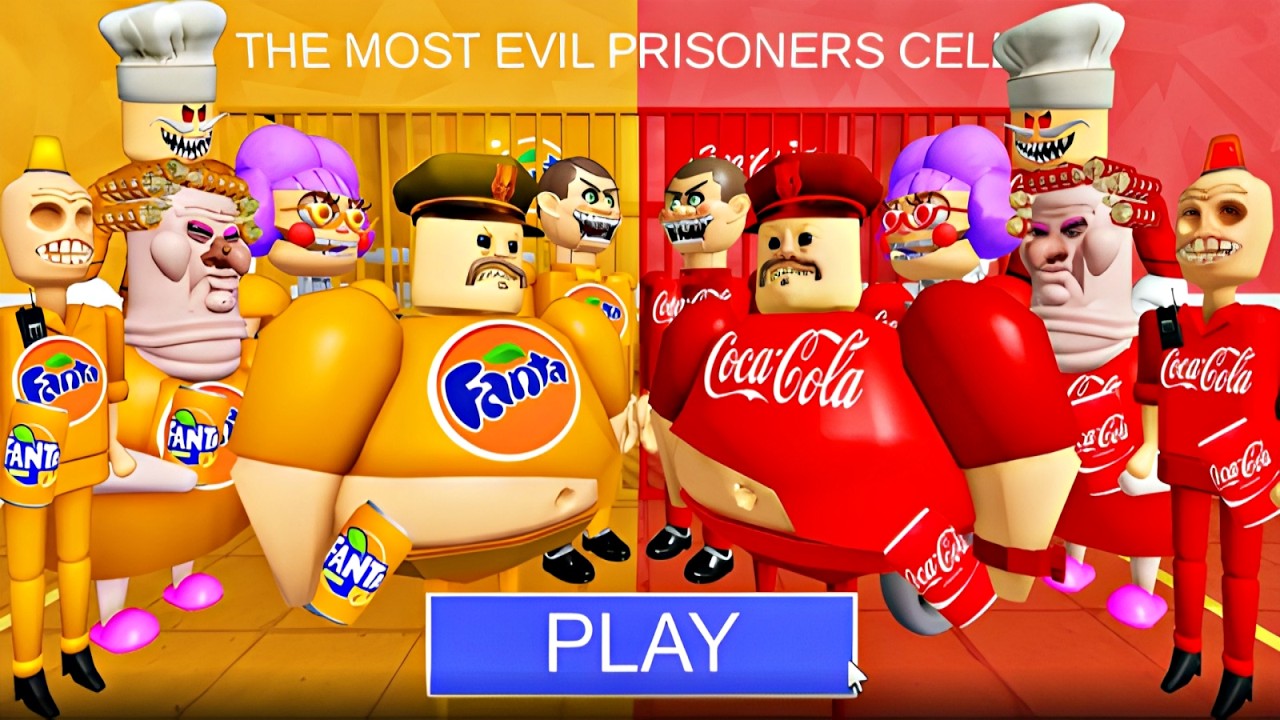 Fanta Vs Cola-Cola Bosses Prison Run! (Obby) Gameplay #roblox
