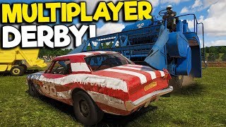 Insane Multiplayer Derby with Harvesters & Buses! - Wreckfest Multiplayer Gameplay screenshot 4