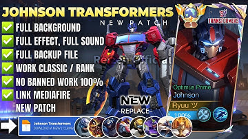 Script Skin Johnson Transformers - Optimus Prime No Password | Full Effect Voice | Patch Terbaru