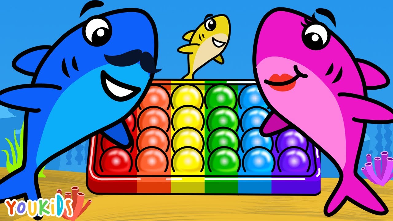 Baby Shark Song with Pop It YouKids Nursery Rhymes YouTube