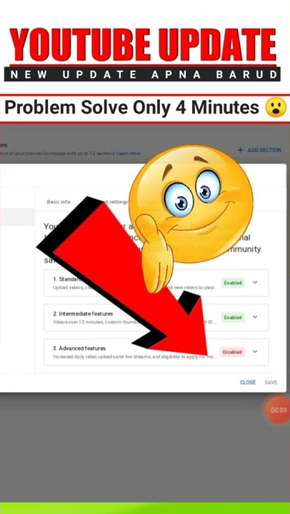 YouTube advanced features disabled | kya hai फूल details 😮 #shorts #trending