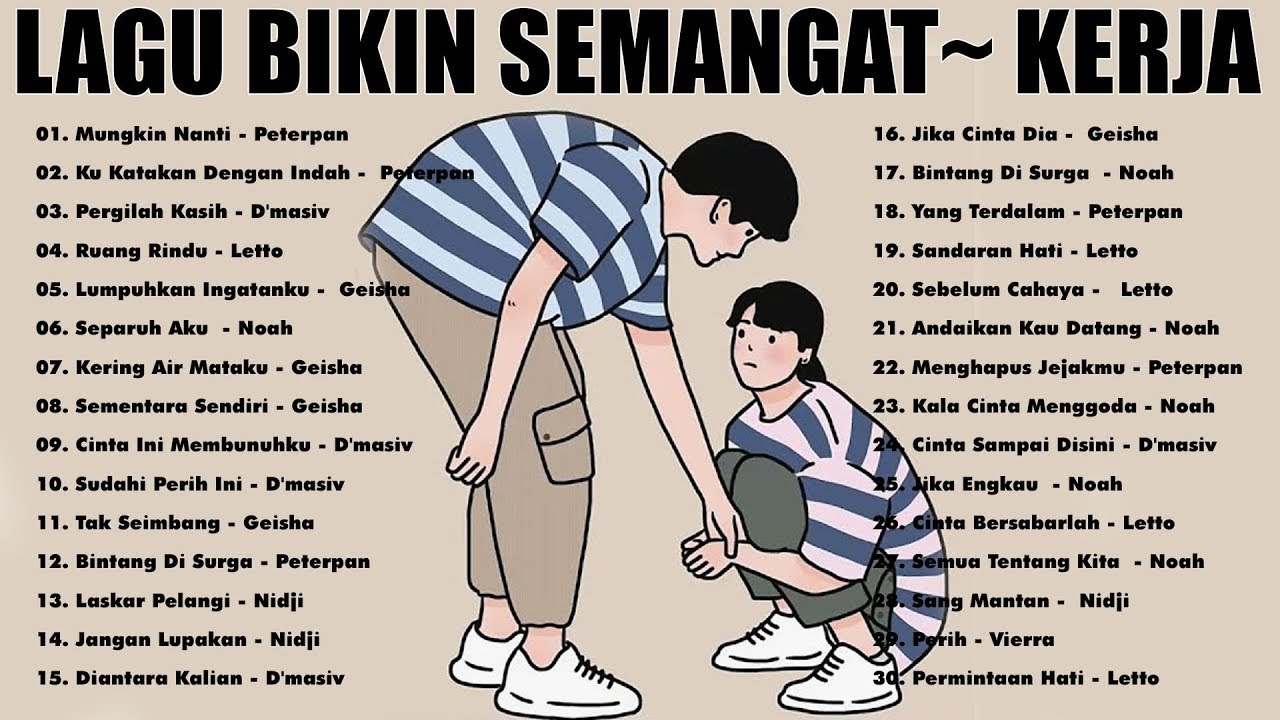 Lagu Santai Buat Kerja - Lagu Pop Hits Indonesia Tahun 2000an #Mungkin Nanti#Ku Katakan Dengan Indah