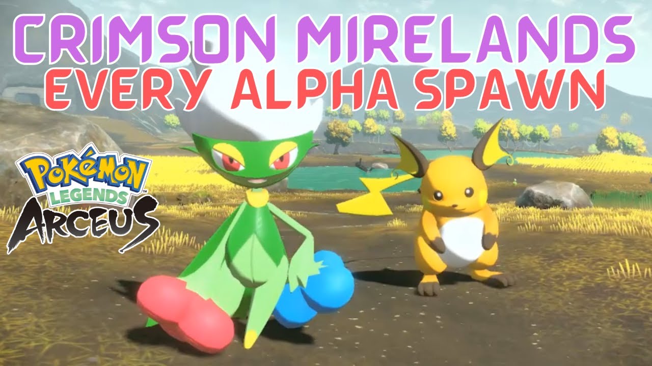 Every Alpha Pokémon Spawn in Crimson Mirelands - Crimson Mirelands
