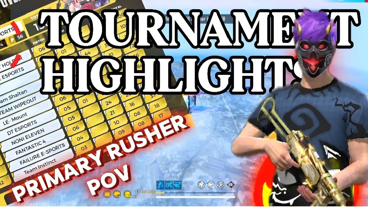 PRIMARY RUSHER 6 MINS OF PURE RUSH # TOURNAMENT HIGHLIGHTS # FREE FIRE