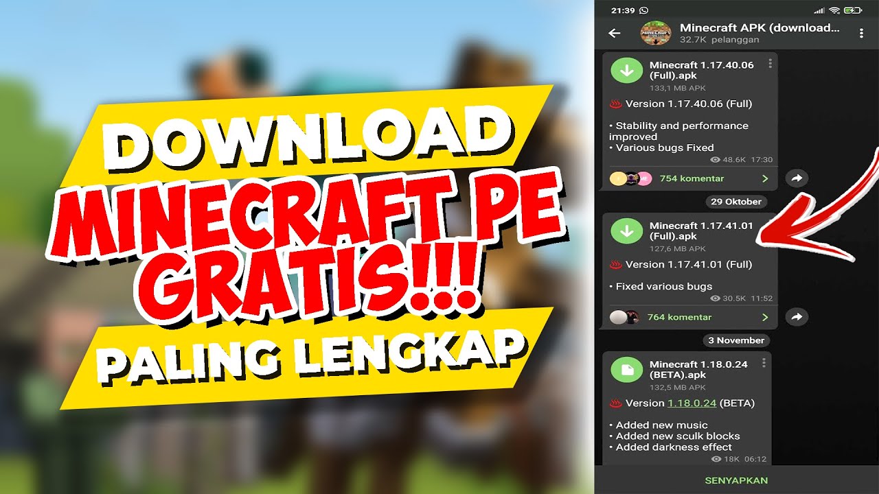 TERMUDAH & UPDATE CARA DOWNLOAD MCPE GRATIS PALING GAMPANG Tutorial