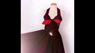 ReoRia    Pin up 1950s Rockabilly Cute Polka Dots Red Swing Dresses