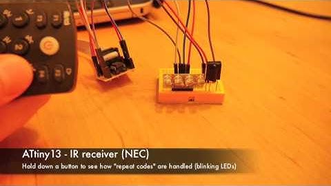 ATtiny13 – IR remote to control LEDs (NEC proto)