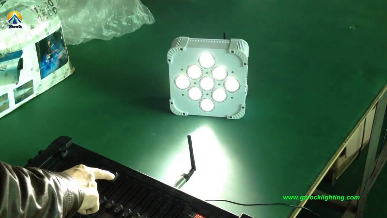 9x18W RGBAW+UV Rechargeable battery powered & wireless DMX LED uplights