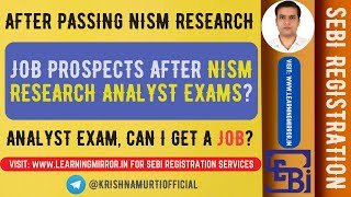 Can I get a Research Analyst Job after passing NISM Research Analyst Exam