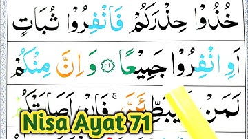 004 Surah An Nisa Ayat 71 | Learn Quran with Ahkaam e Tajweed Class | سورة النسآء