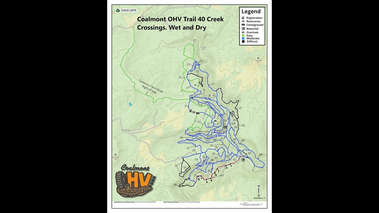 Coalmont OHV Trail 40. Creek Crossing , Dry / With water YouTube