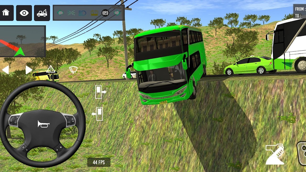 Euro Bus Driving Game Public Transportation 2024 -  Indonesia Bus Simulator Android Gameplay 