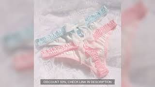 Download Lagu T-shape Sweet Romantic Panties Women Sexy G-string Bow Tie Underwear Princess Pink Briefs Thong Ling MP3