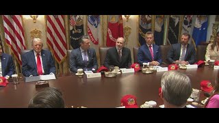 President Trump responds to protests at NJ ICE facility