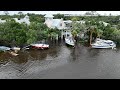 Amazing Drone footage of Hurricane Idalia storm surge covering Steinhatchee, FL