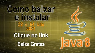 Como baixar e instalar o Java 8 ATUALIZADO 2021