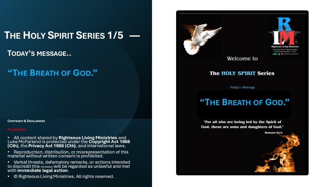 The Holy Spirit Series 1/5: The Holy Spirit — The Breath of God - YouTube