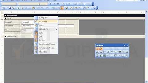Show the page Header and page Footer of the open form. Save the form.