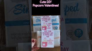 DIY Popcorn Valentine's - easy, quick and cute for classrooms, teachers, kids!  #valentines