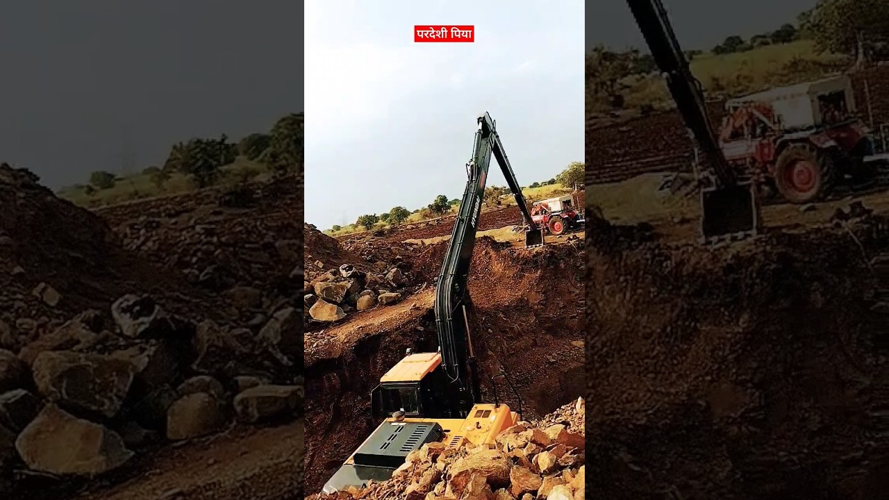 Poklen machine denger work for stone 