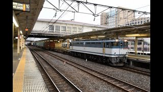 【Japan Railway】海上コンテナ輸送 青TS LINES・CHINA SHIPPING・TRITON・OOCL積載 4072レ EF65 2057更新色牽引