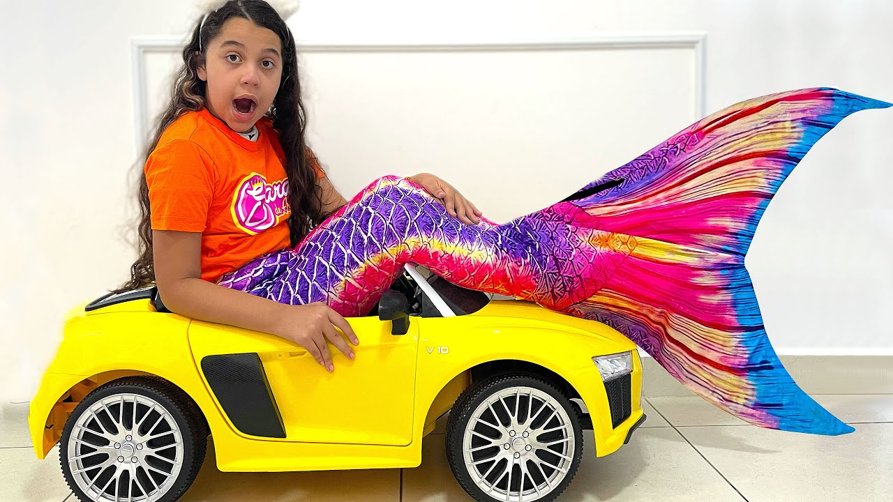SARAH FINGE BRINCAR DE SEREIA AQUÁTICA E O SEU NOVO CARRO