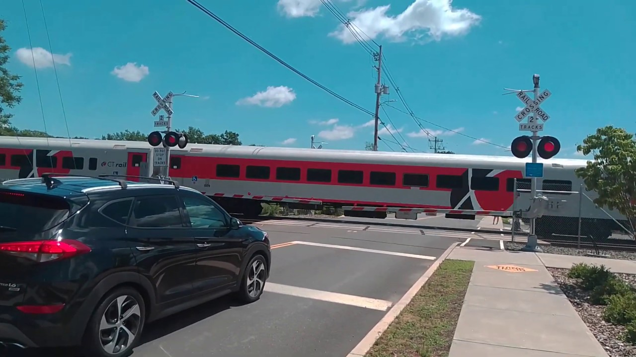 Railroad Crossing at Wallingford, CT (Parker St.) (Return trip) YouTube