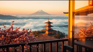 Japan Cherry Blossom Sakura Café in the Cloud | Relaxing Piano for Studying & Relaxation screenshot 2