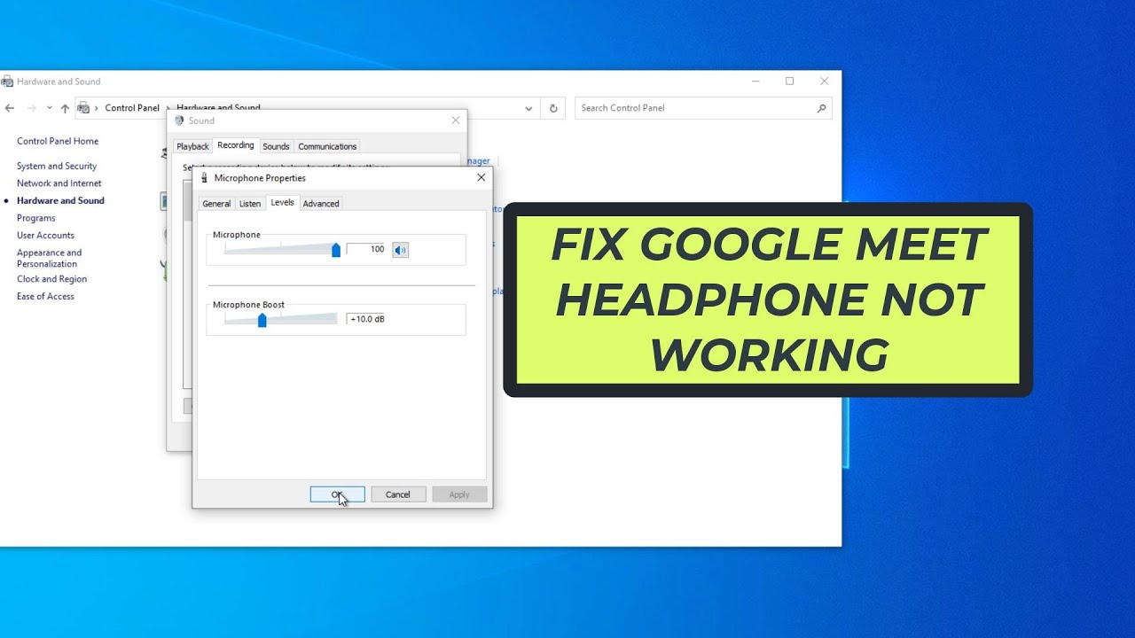 Fix google meet microphone not working 2023 youtube