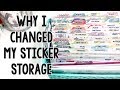 NEW STICKER STORAGE SET UP & WHY I SWITCHED!! | InspiredBlush