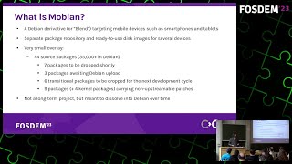 Mobian: to stable... and beyond! | FOSDEM 2023 screenshot 2