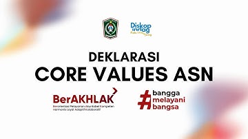 DEKLARASI CORE VALUES ASN BERAKHLAK DISKOPINDAG LUMAJANG #banggamelayanibangsa