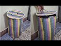 DIY laundry basket from old cloth - How to Make Storage Basket/Organizer