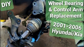 Front Wheel Bearing And Lower Control Arm Replacement Kia Hyundai Elantra