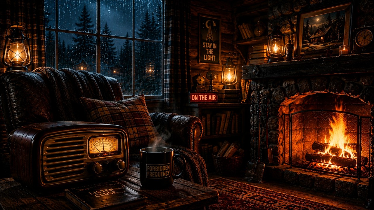 📻🔥Forgotten stories: Vintage Horror Radio by the Fire | Relax, Study & Sleep 👻