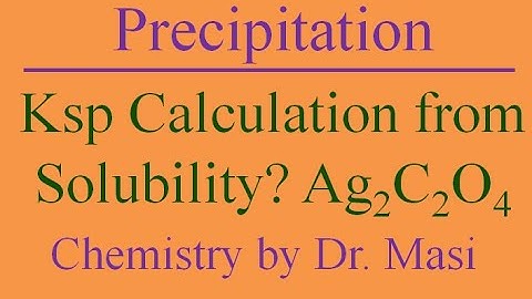 How to Calculate Ksp Silver Oxalate from Solubility?
