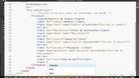 Video 12.- Formularios en HTML II.