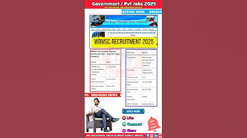 🎈 WBMSC SUB ASSISTANT ENGINEER RECRUITMENT 2025 #wbmsc #assistantengineer #govtjobs #job #shorts #wb