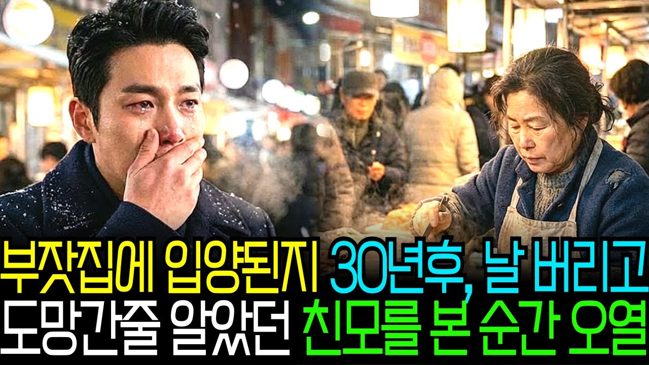 재벌 부잣집에 입양된지 30년후, 날 버리고 도망간줄 알았던 친모를 본 순간 오열했습니다ㅣ노후사연ㅣ인생조언