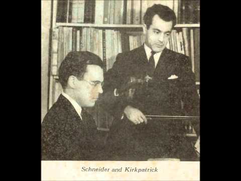 Mozart: Violin Sonata in C, K. 296 (Schneider & Kirkpatrick, 1945)
