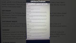 Ponce Inlet  3/7/25 Offshore/Inshore weather report  #fishing #weather #floridafishing #ponceinlet