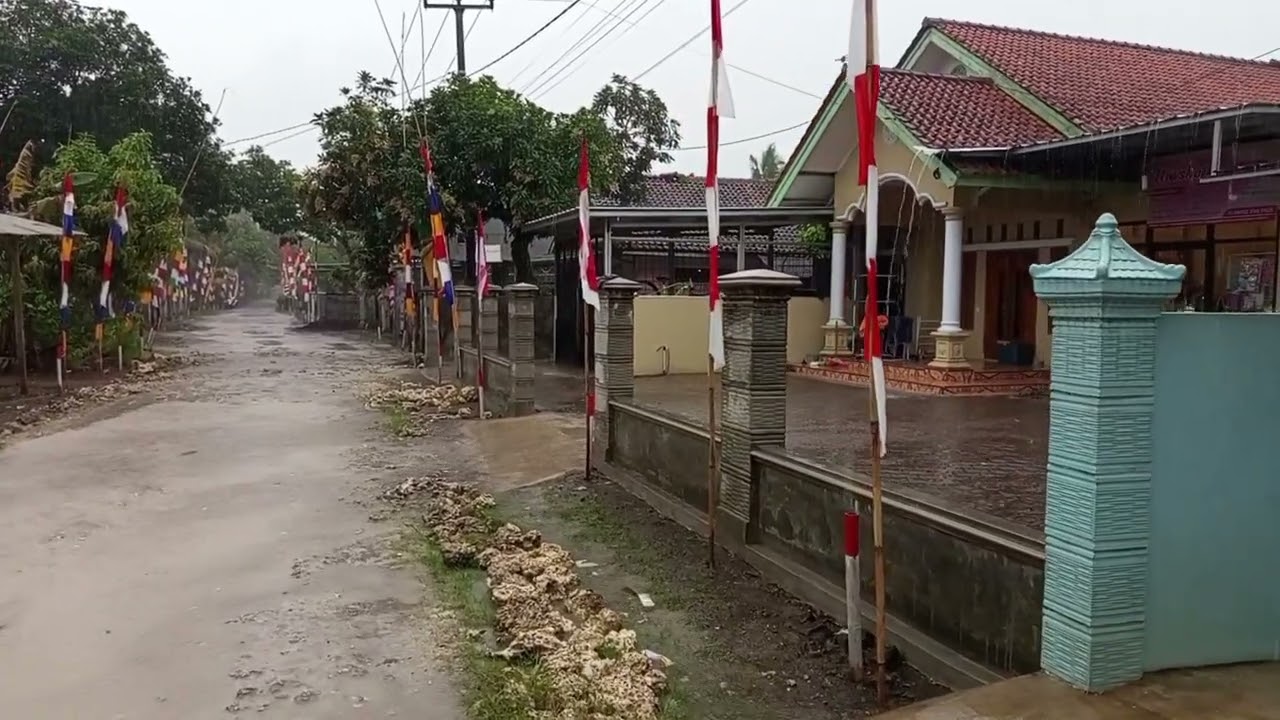 Exploring the village when it rains | relaxation to sleep