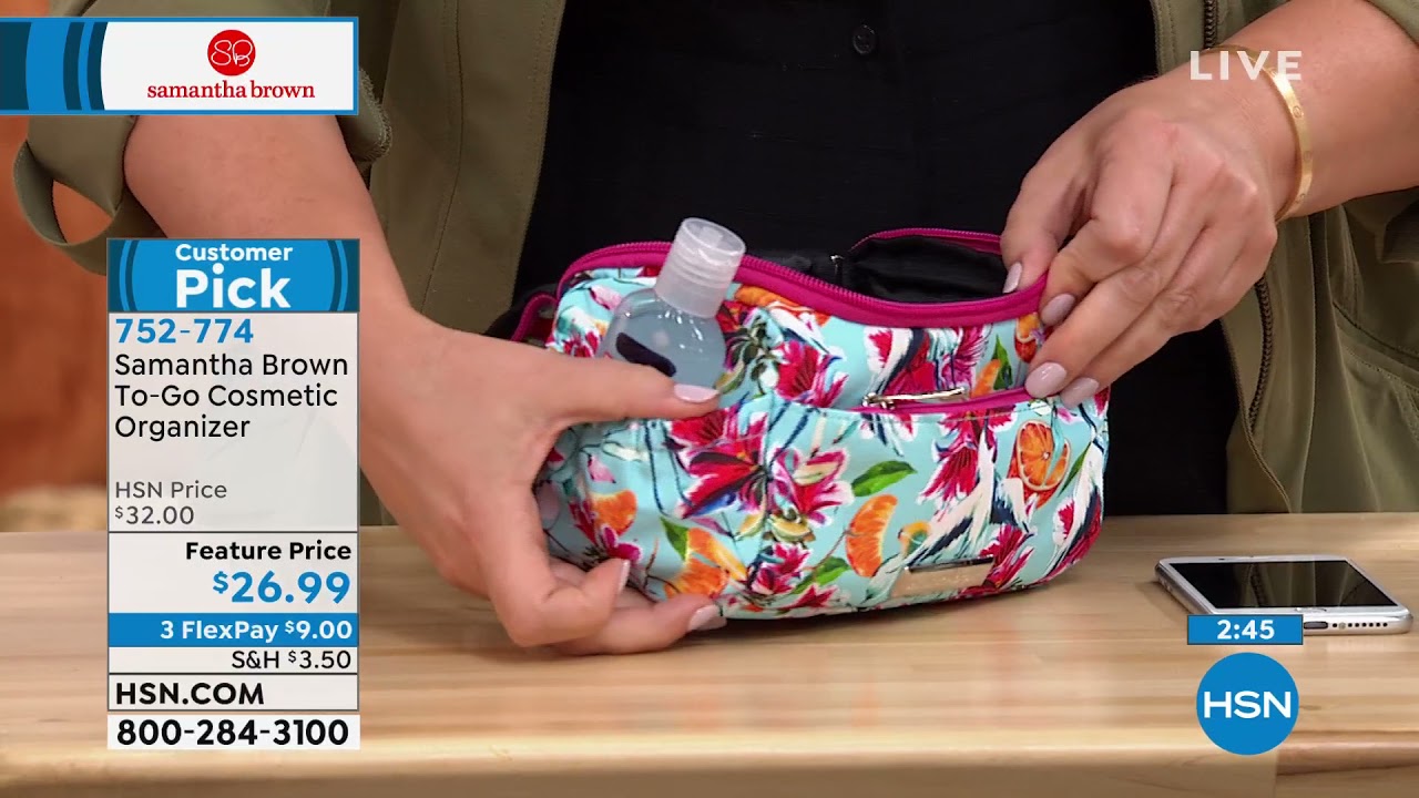 Samantha Brown ToGo Cosmetic Organizer YouTube