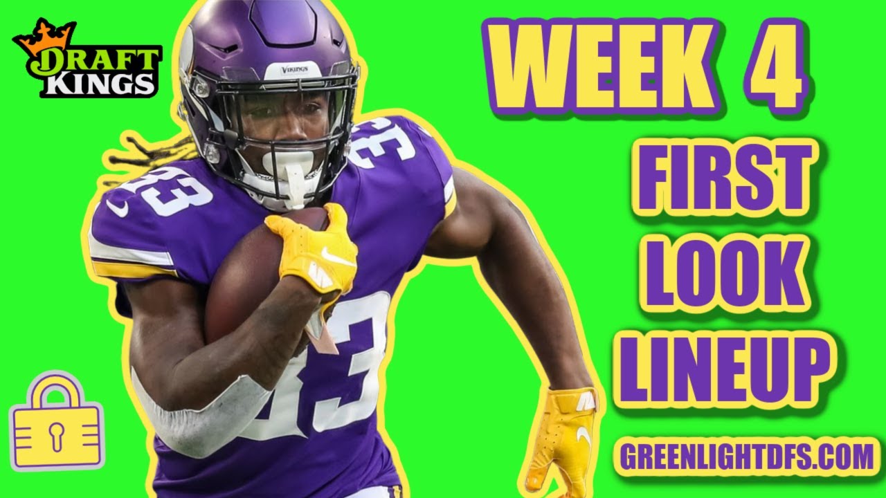 WEEK 4 NFL DRAFTKINGS PICKS FIRST LOOK LINEUP YouTube