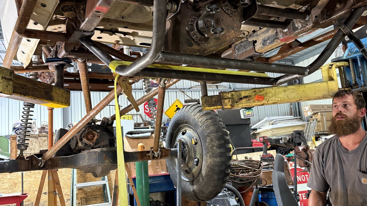 Crazy mega truck rebuild transfer case and driveline install 