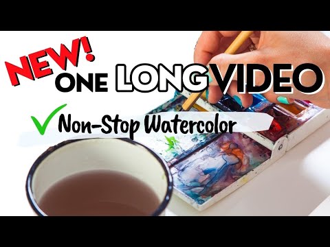 3hrs PLUS of non-stop watercolor painting to soothe your soul