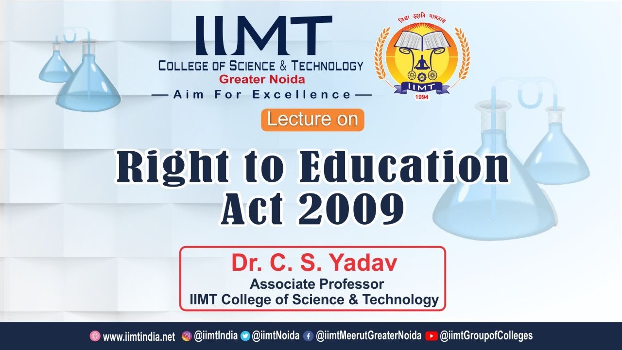 Right to Education Act 2009 | Right of Children to Free and Compulsory Education Act | B.Ed. Course