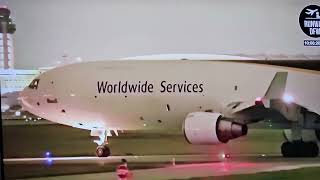UPS AIRLINES FLIGHT 753 HEAVY FROM DFW AIRPORT TO RFD AIRPORT A-MD-11 TAKEOFF ON RUNWAY 18L
